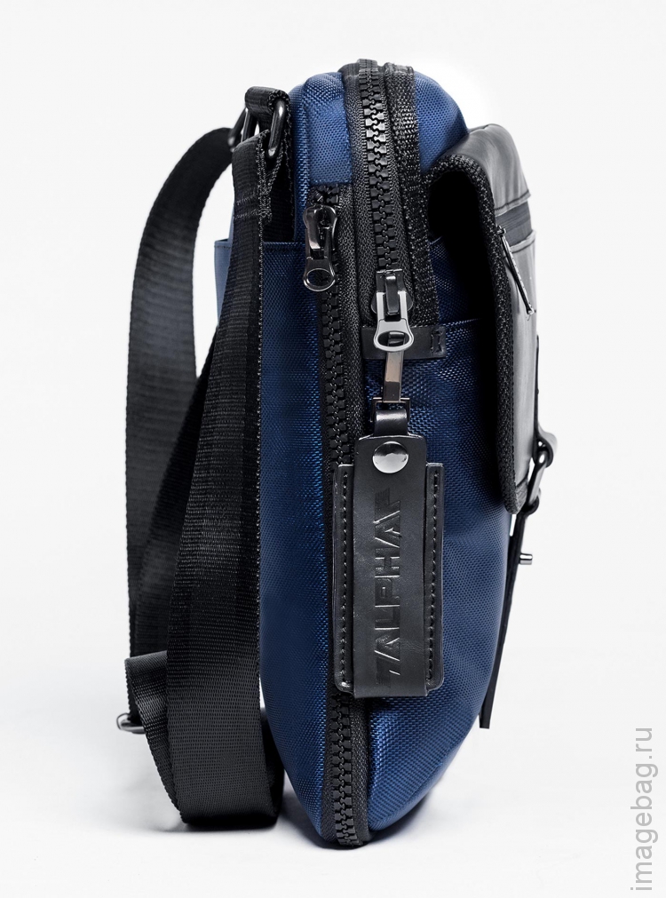 ALPHA Y02 blue Деловая сумка через плечо-2