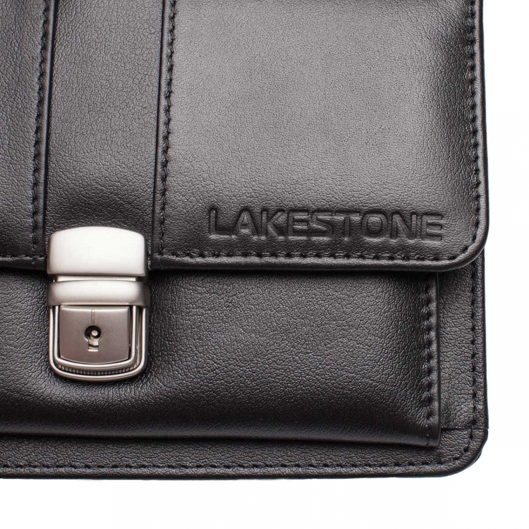 Барсетка мужская из натуральной кожи Alford Black