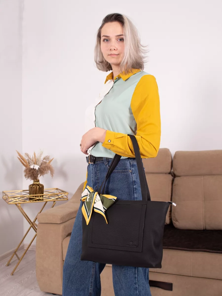 Женская сумка шоппер Paul Rayner black Gloria 3188