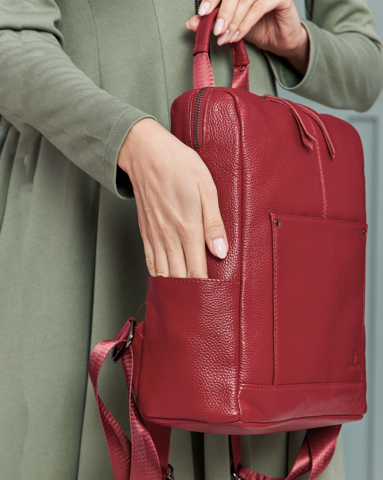 Женский рюкзак городской красный Paul Rayner red 1071