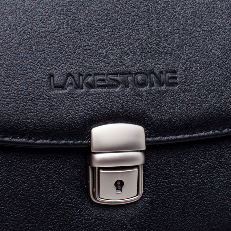 Мужская барсетка кожаная с короткой ручкой Evans Black