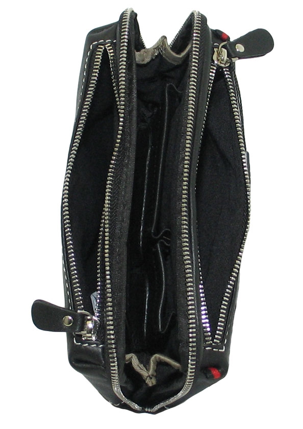 Кожаная мужская барсетка с короткой ручкой  IP Collection 80118-741.3