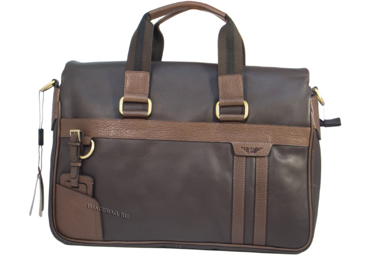 Мужской портфель коричневый IP Collection 1947-5-53.