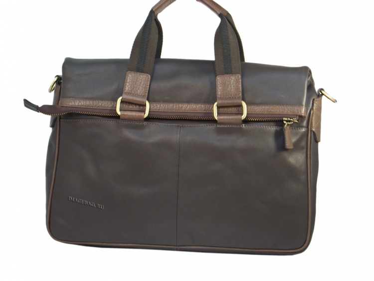 Мужской портфель коричневый IP Collection F 1947-5-53.1