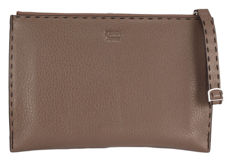  Папка для документов кожаная Fendi olive_9019