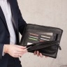 Черная кожаная папка для документов Glenwood Black