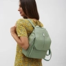 Рюкзак женский кожаный Paul Rayner фисташковый 1031