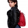 Женский рюкзак кожаный P.R. Grace red_8399