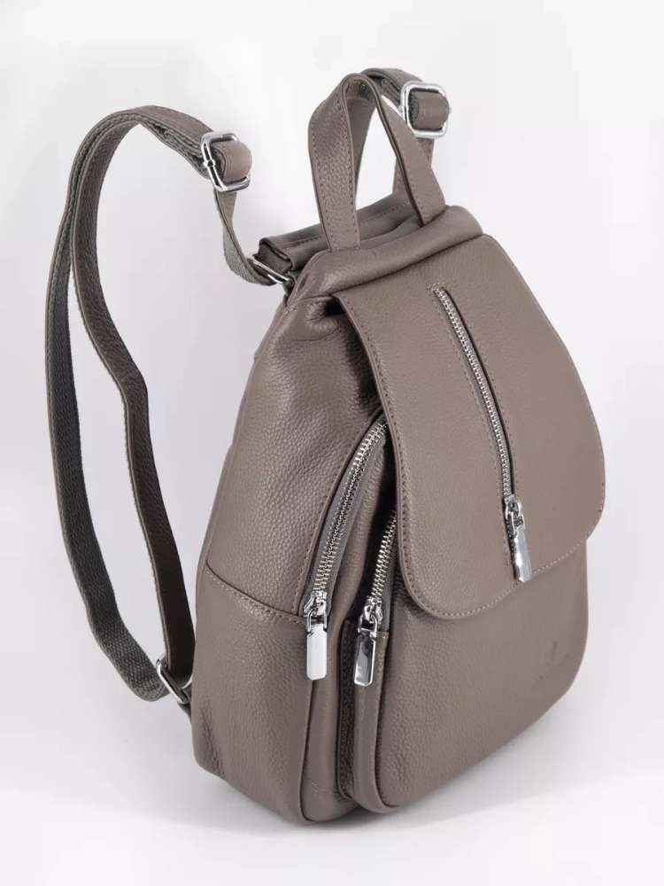 Рюкзак женский кожаный Paul Rayner серый 1031