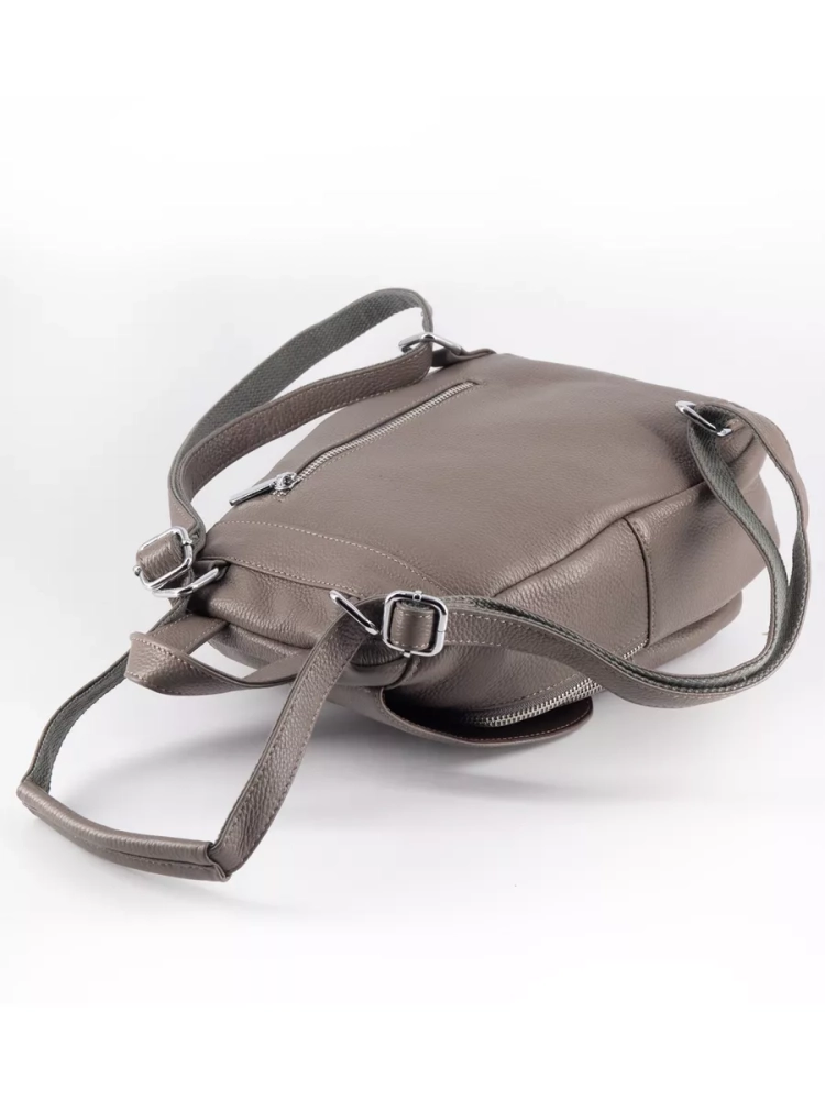 Рюкзак женский кожаный Paul Rayner серый 1031
