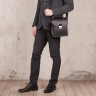 Небольшой мужской кожаный портфель Bishop Black