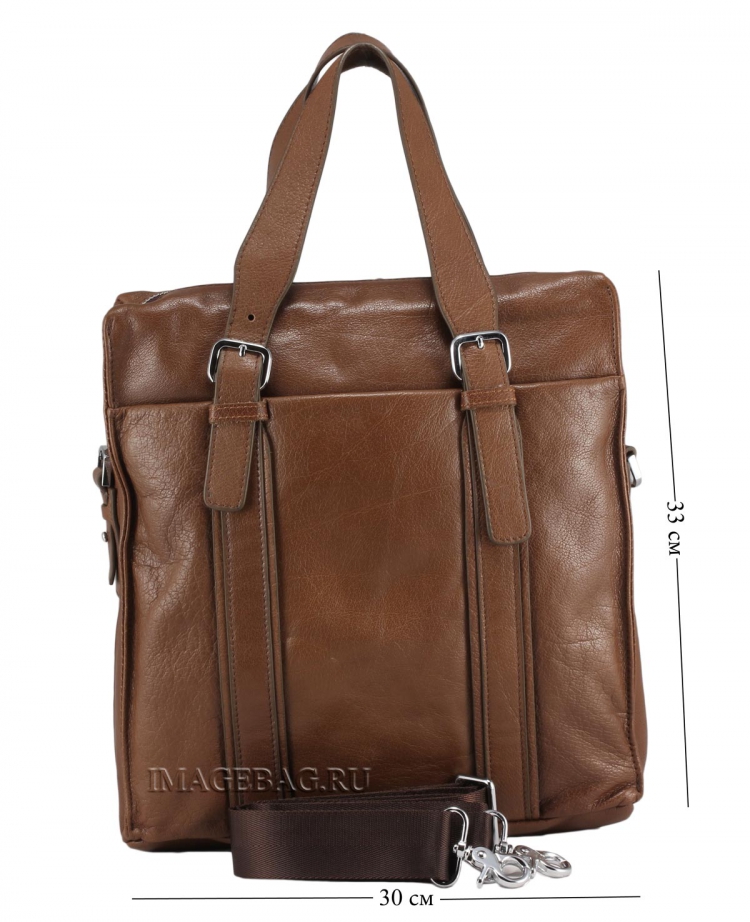 Коричневая кожаная сумка WSTPolo 2903-3MST