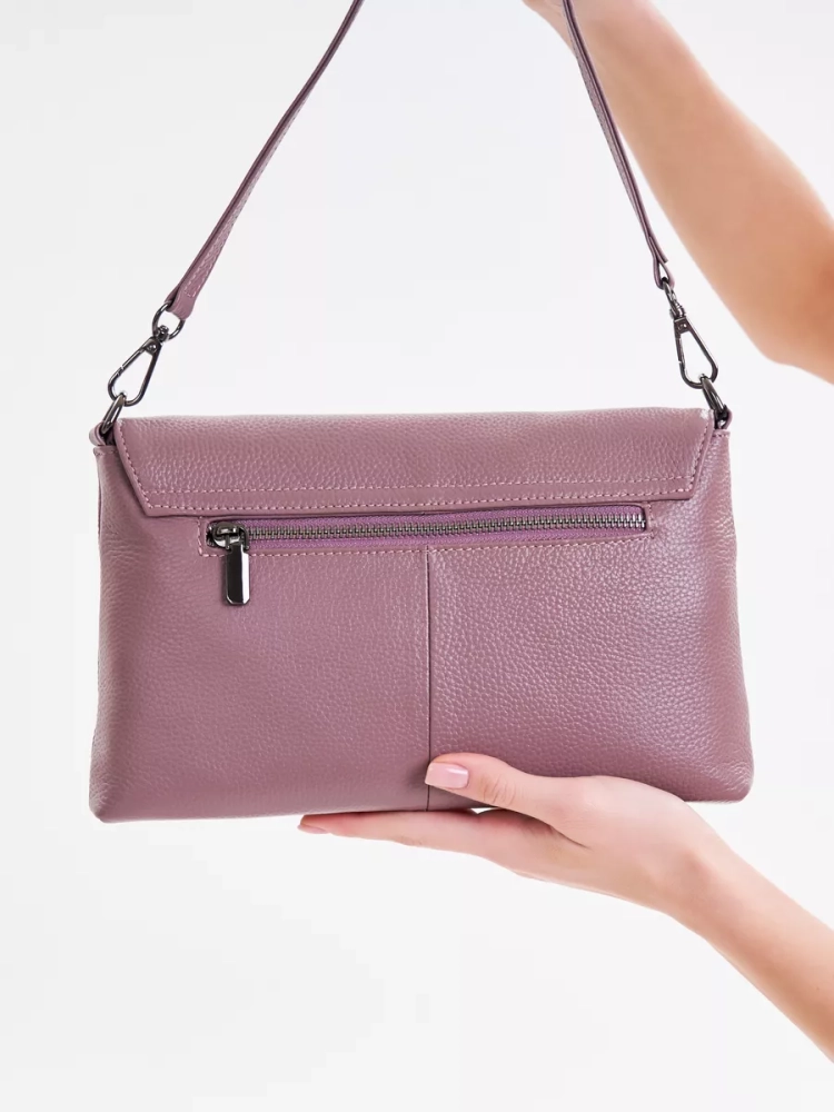 Клатч женский кожаный розовый 8819