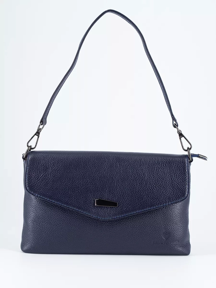 Клатч женский кожаный синий 8819