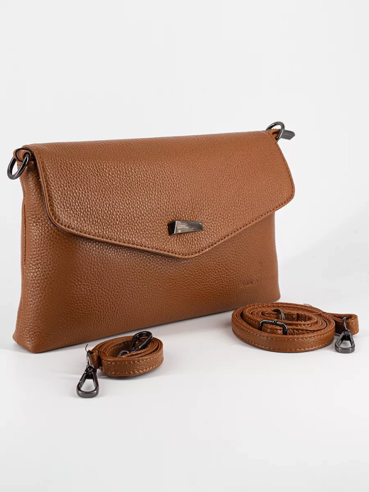 Клатч женский кожаный коричневый 8819