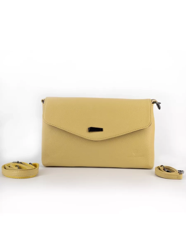 Клатч женский кожаный желтый 8819