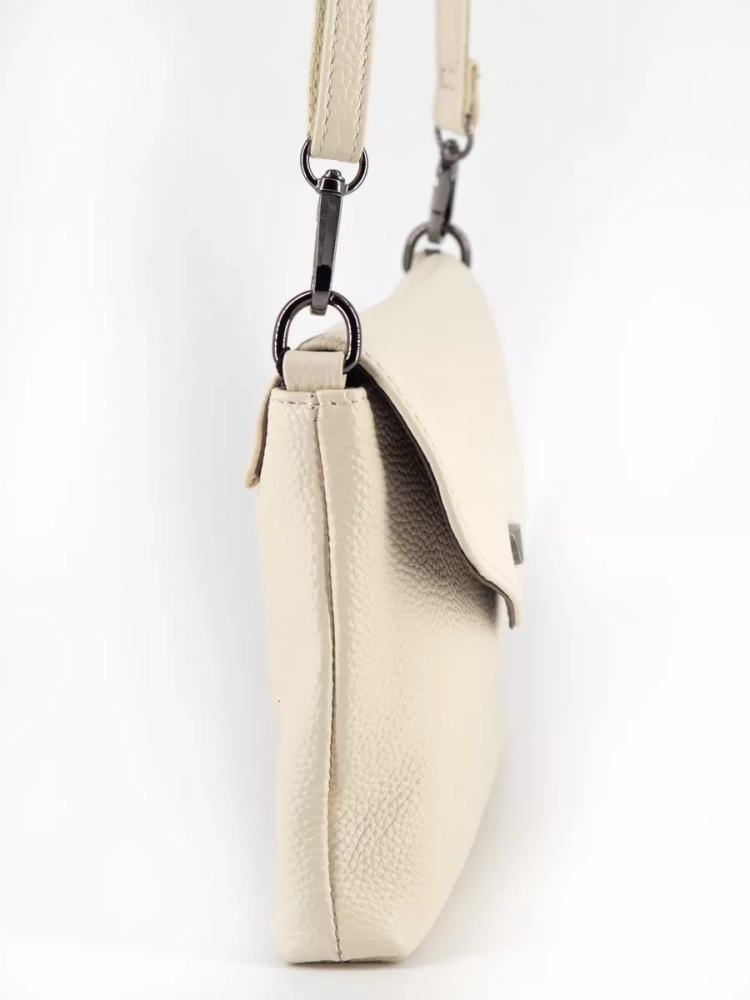 Клатч женский кожаный белый 8819